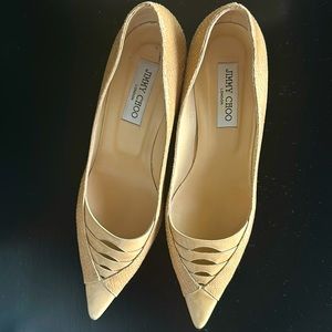 Nude lizzipat Mid heel Jimmy Choo pumps